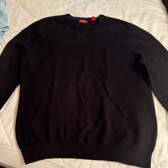IZOD Men’s black cotton long sleeve sweater XL - Picture 8 of 11